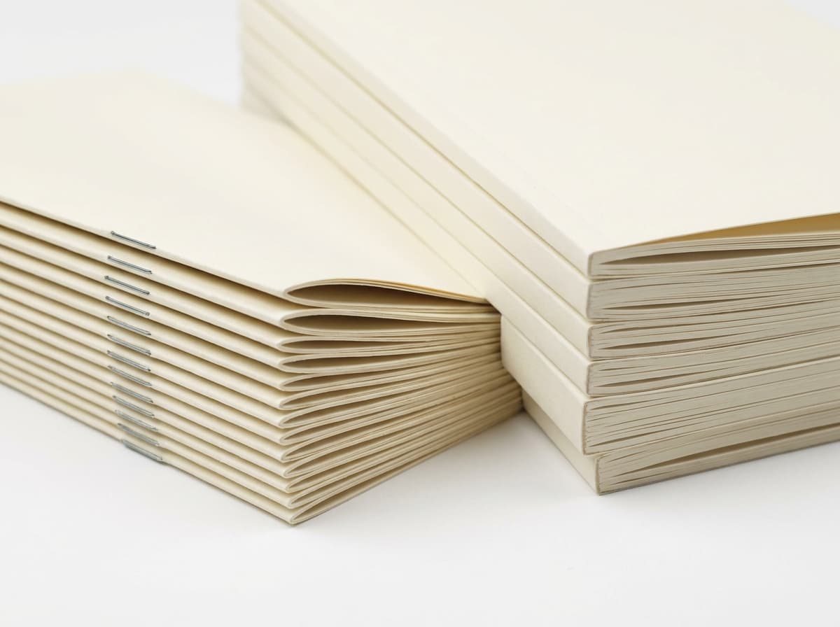 Binding print finishing detail on premium paper stock