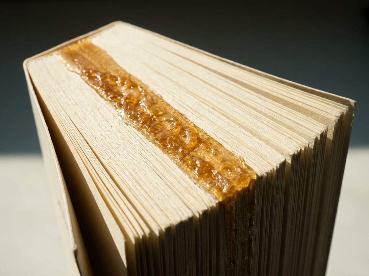 Pad Glue Binding print finishing detail on premium paper stock