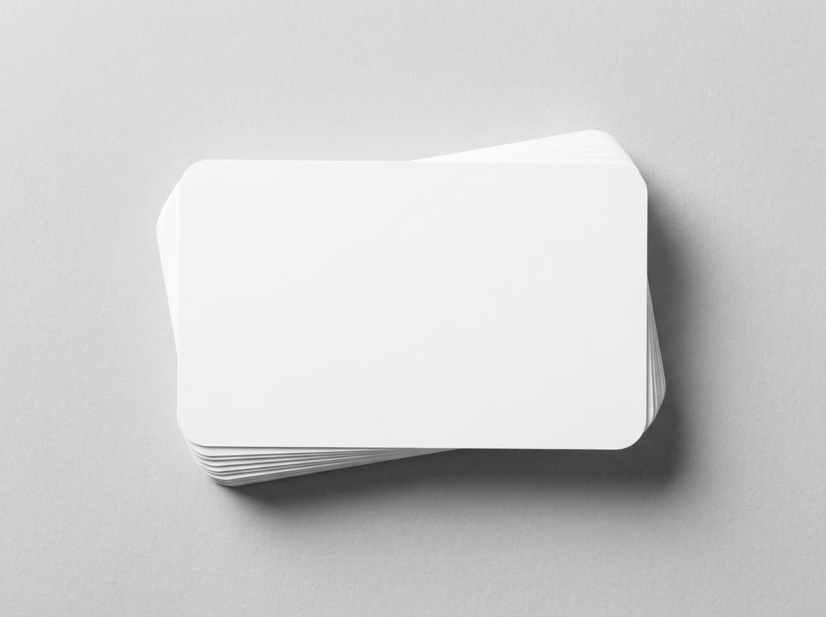 Rounded Corners print finishing detail on premium paper stock