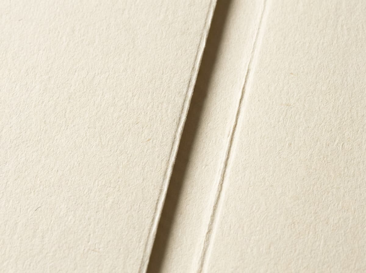 Scoring / Creasing print finishing detail on premium paper stock