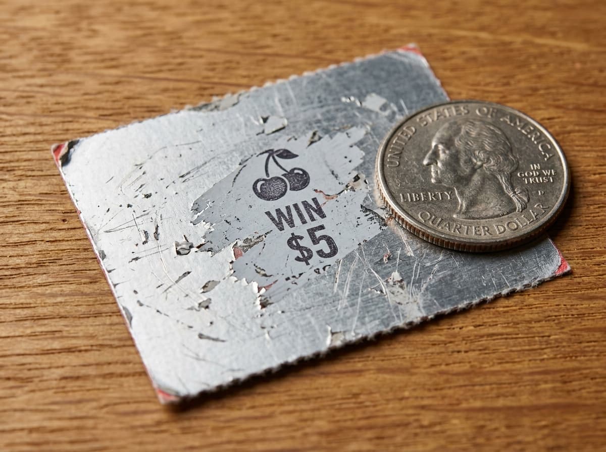 Scratch-off Coating print finishing detail on premium paper stock